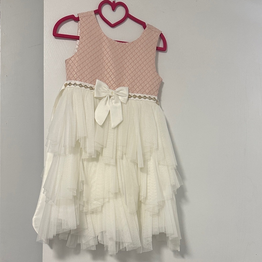 American Princess Blush and Ivory Tulle Dress size 5